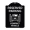 Signmission Reserved Parking Compact Vehicle Heavy-Gauge Aluminum Architectural Sign, 24" x 18", BW-1824-23137 A-DES-BW-1824-23137 - alternate 1